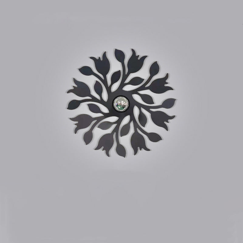 Iron Deer Butterfly Snowflake Wall Lamp
