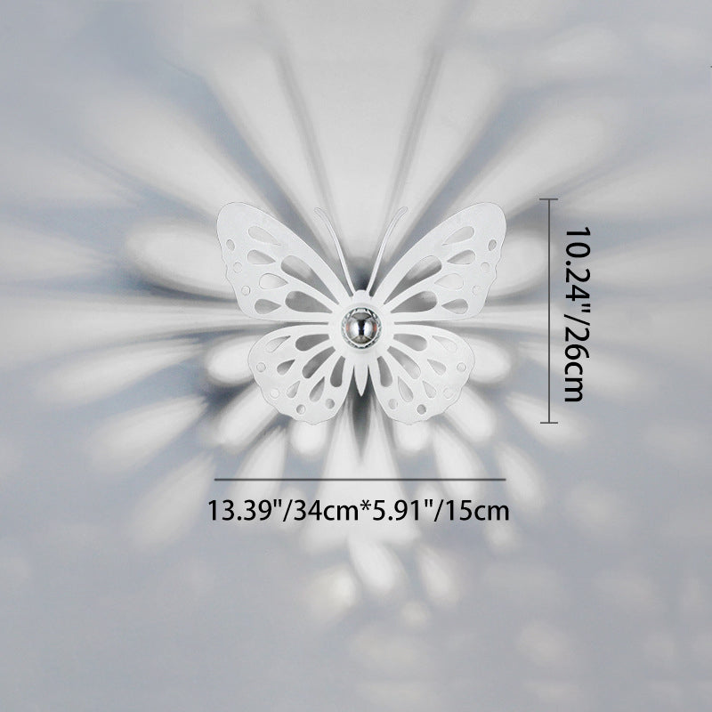 Iron Deer Butterfly Snowflake Wall Lamp