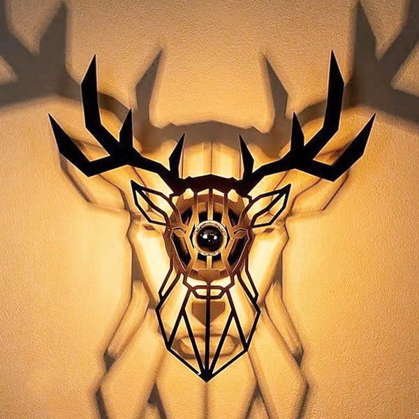 Iron Deer Butterfly Snowflake Wall Lamp
