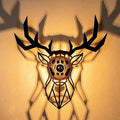 Iron Deer Butterfly Snowflake Wall Lamp