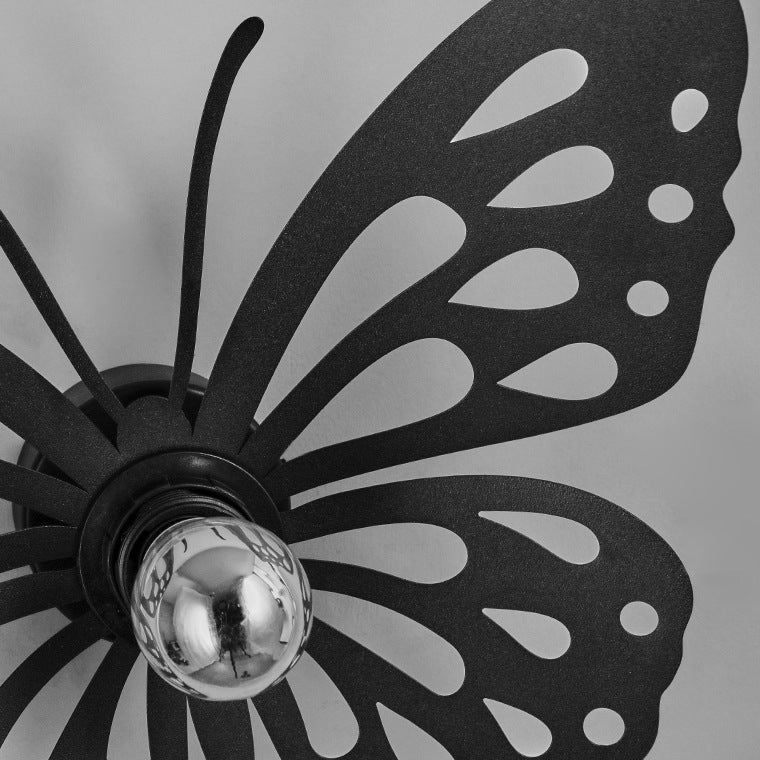 Iron Deer Butterfly Snowflake Wall Lamp