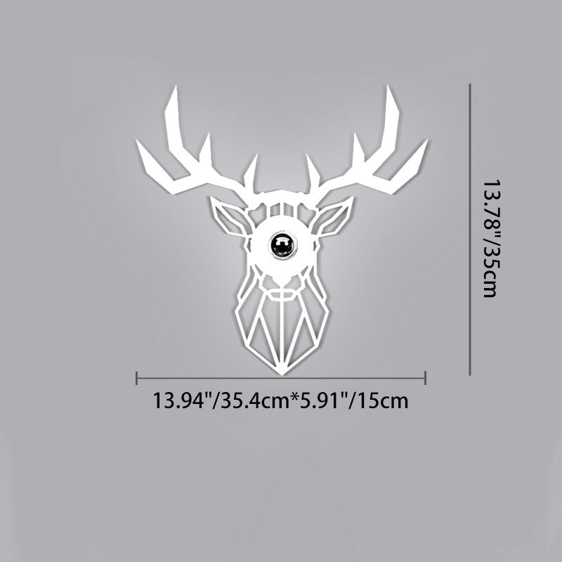 Iron Deer Butterfly Snowflake Wall Lamp