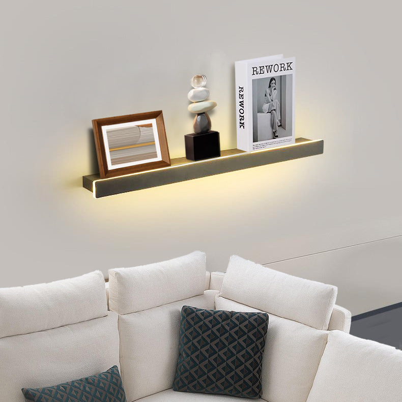 Iron Acrylic Linear Shelf Wall Lamp