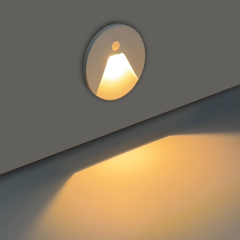 Aluminum Round Recessed Hallways Wall Lamp