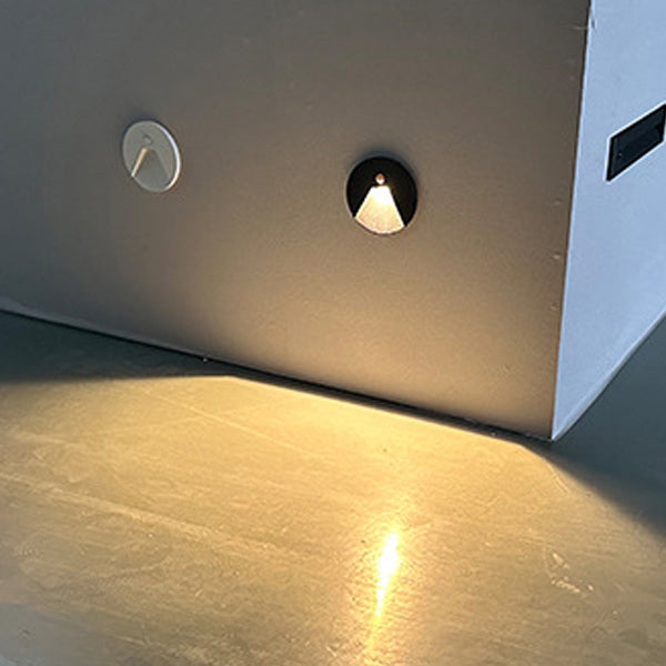 Aluminum Round Recessed Hallways Wall Lamp