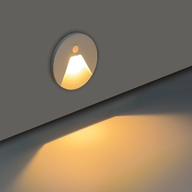 Aluminum Round Recessed Hallways Wall Lamp