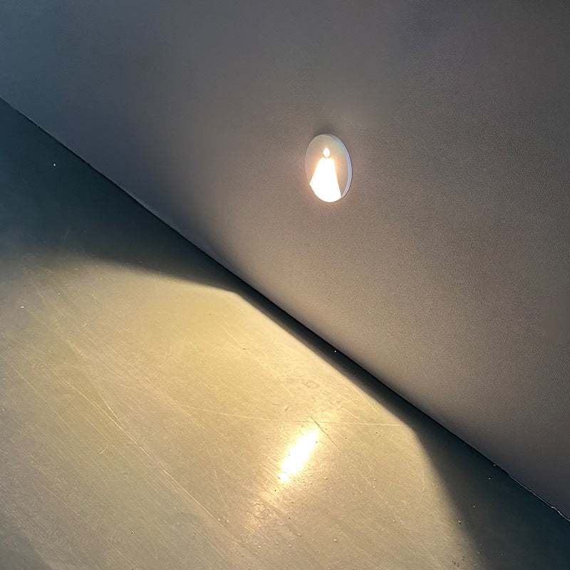 Aluminum Round Recessed Hallways Wall Lamp