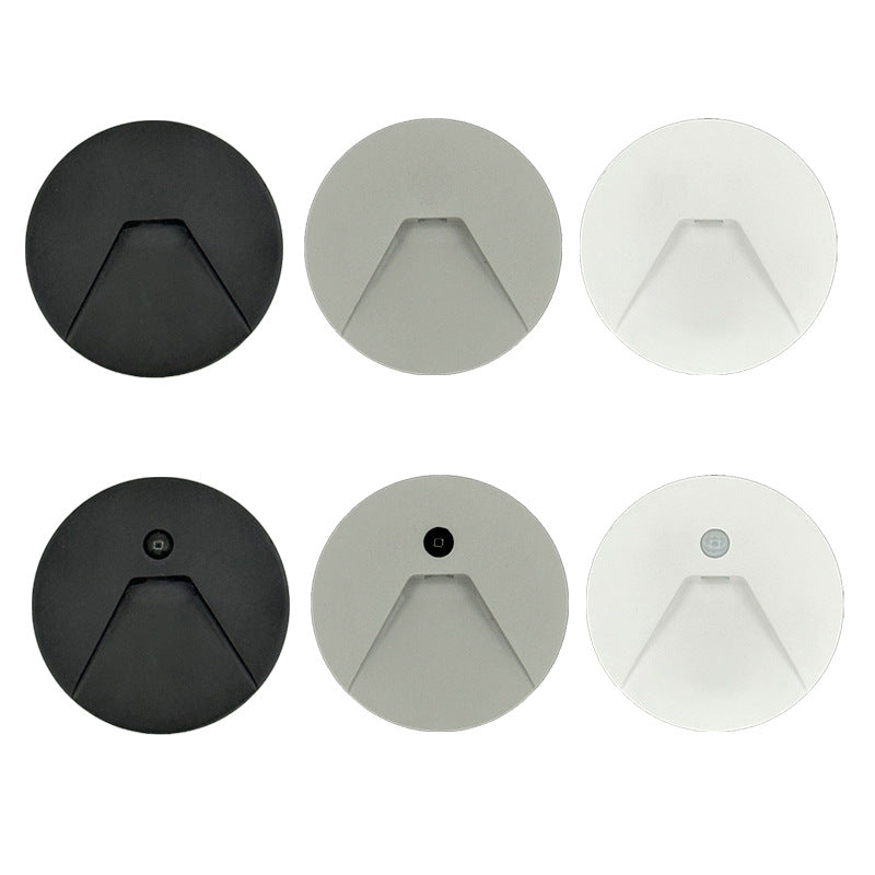 Aluminum Round Recessed Hallways Wall Lamp