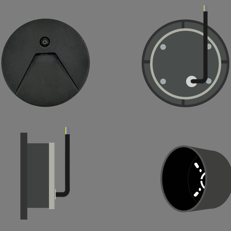 Aluminum Round Recessed Hallways Wall Lamp