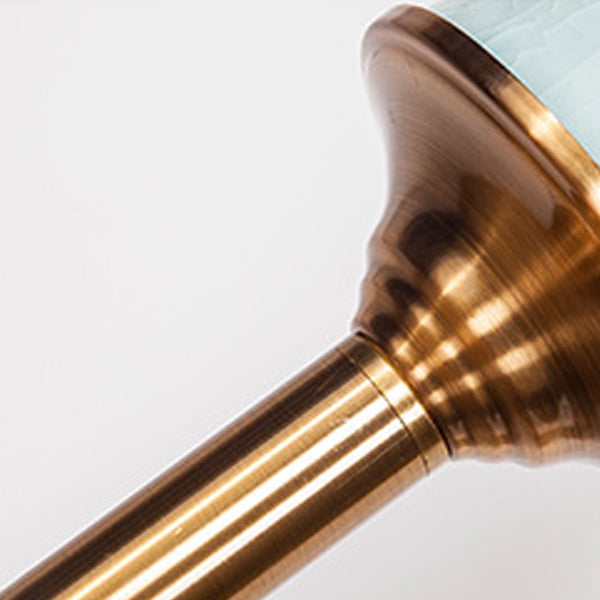 Ceramic Copper Fabric Column Floor Lamp
