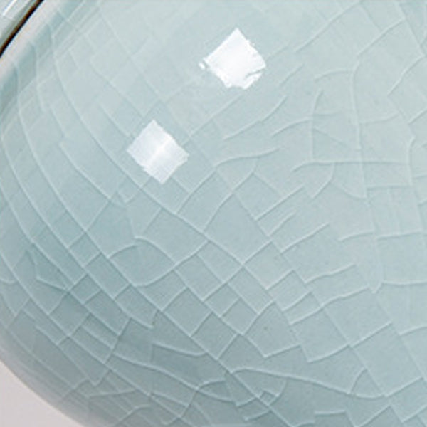Ceramic Copper Fabric Column Floor Lamp