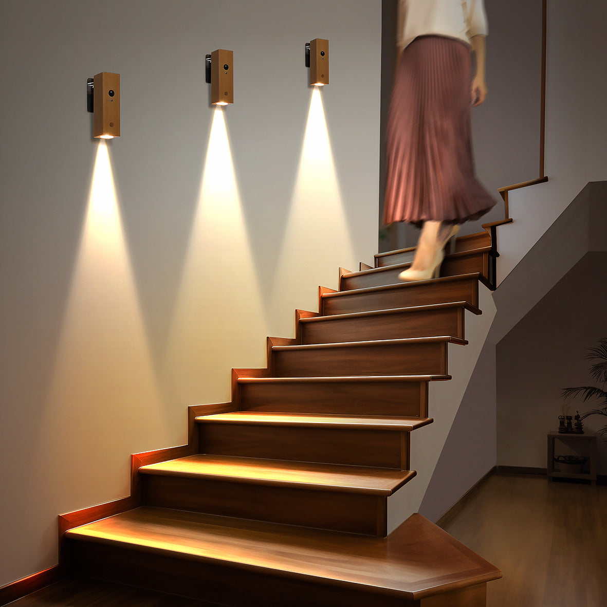 Rechargeable Rotatable Motion Sensor Wall Lamp