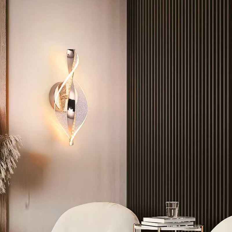 Aluminum Iron Acrylic Twisted Wall Lamp