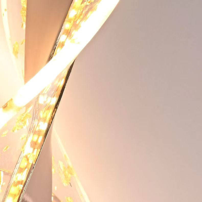 Aluminum Iron Acrylic Twisted Wall Lamp