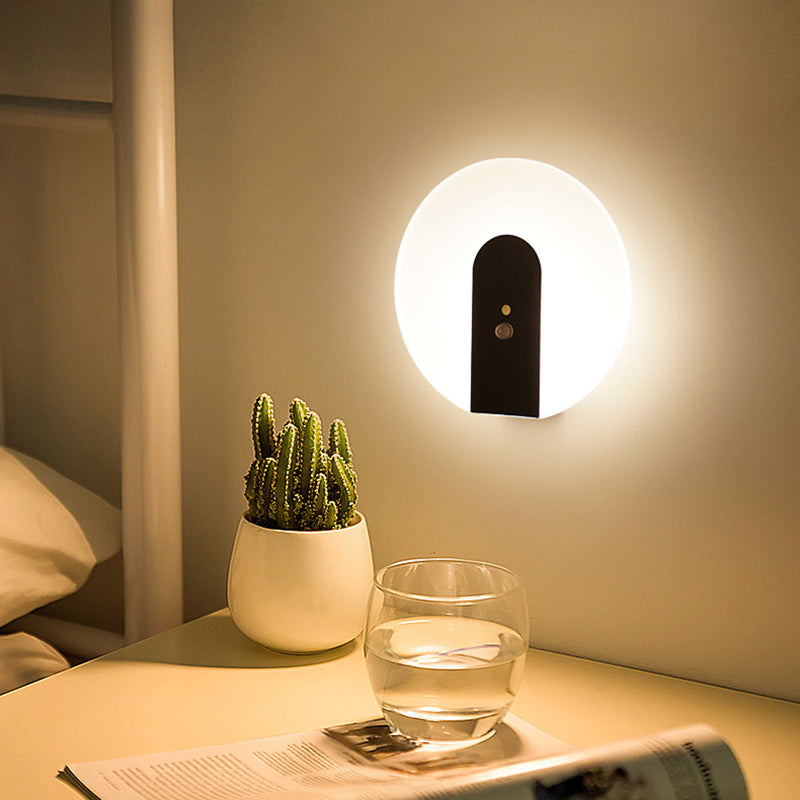 Iron ABS Round Motion Wall Lamp