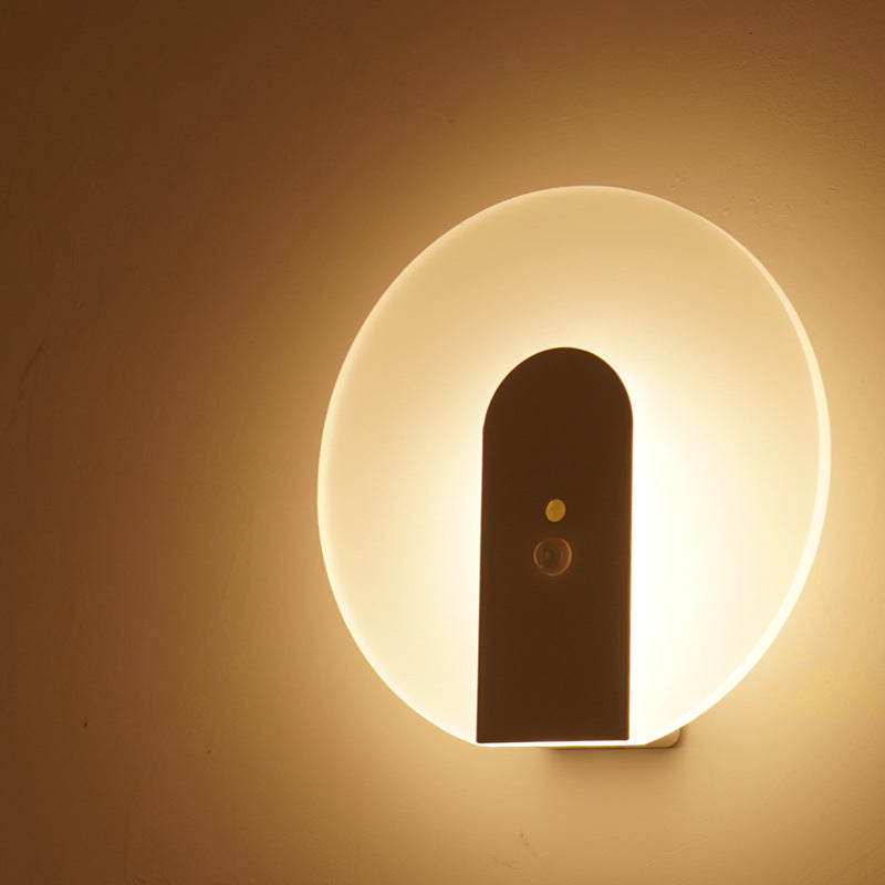 Iron ABS Round Motion Wall Lamp