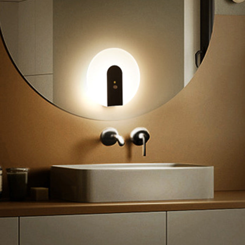 Iron ABS Round Motion Wall Lamp