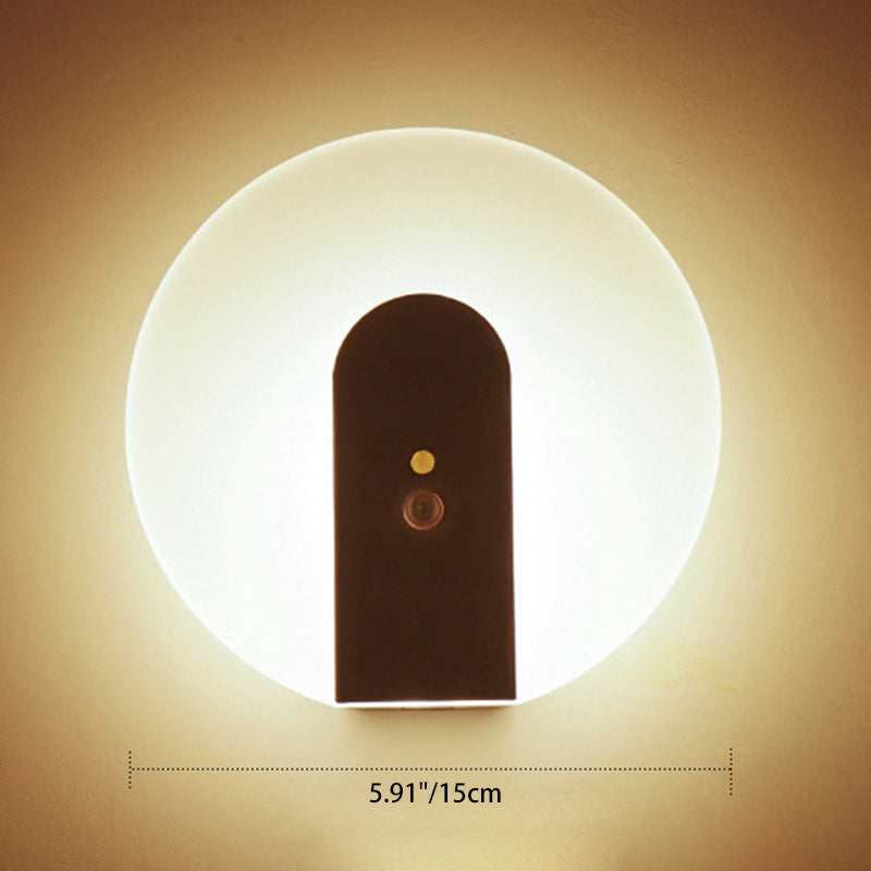 Iron ABS Round Motion Wall Lamp