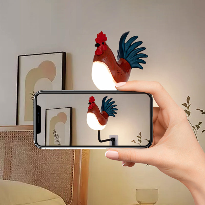 Rechargeable ABS PC Rooster-Shaped Wall Lamp