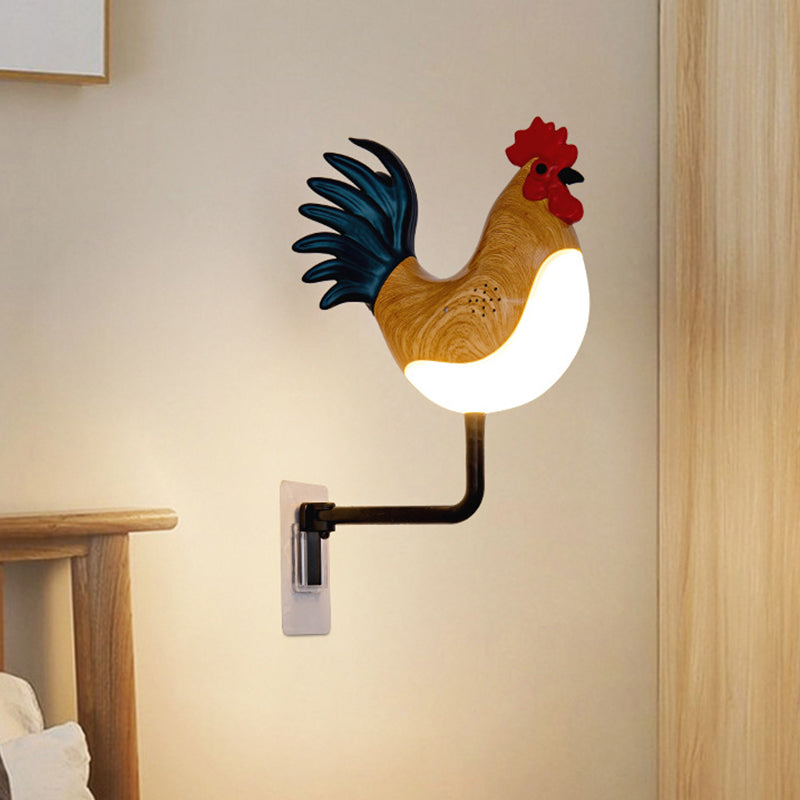 Rechargeable ABS PC Rooster-Shaped Wall Lamp