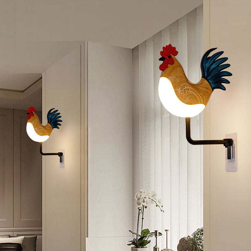 Rechargeable ABS PC Rooster-Shaped Wall Lamp