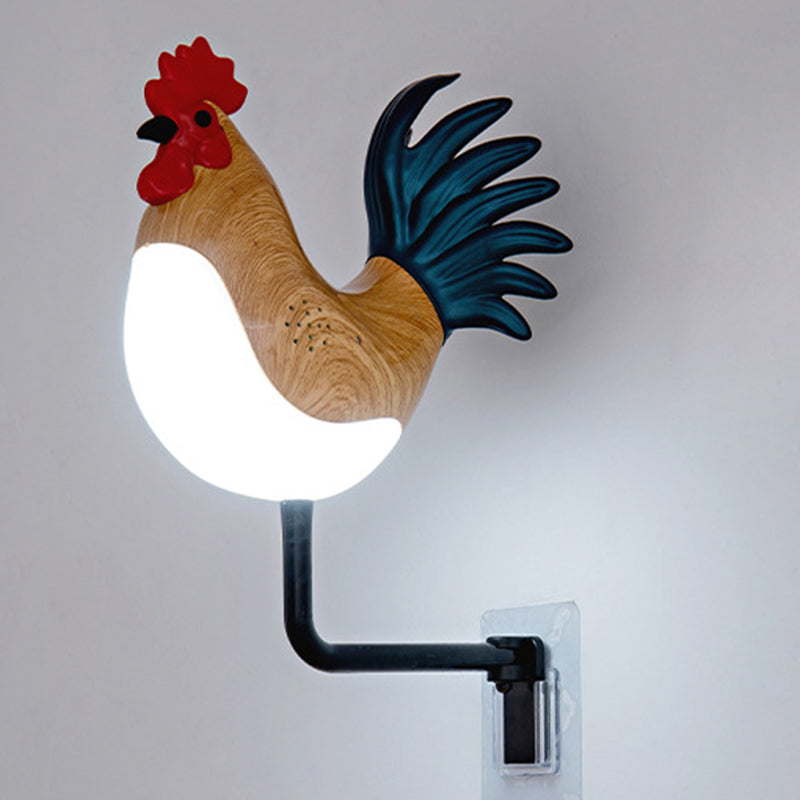 Rechargeable ABS PC Rooster-Shaped Wall Lamp