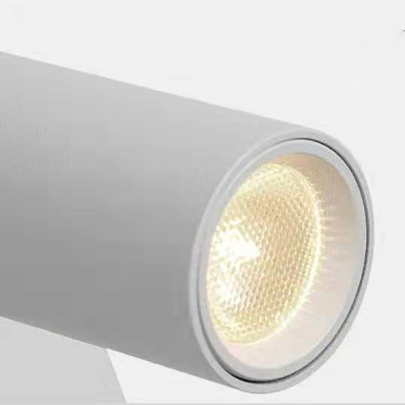 Aluminum Iron Cylindrical Bedside Wall Lamp