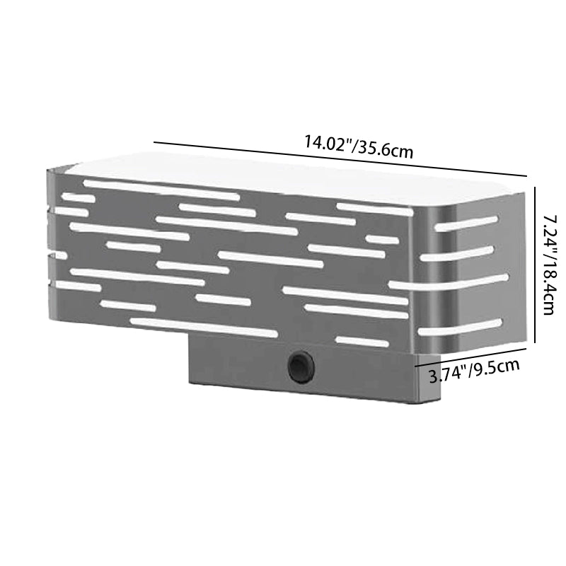 Iron Acrylic Rectangular Hollow Wall Lamp