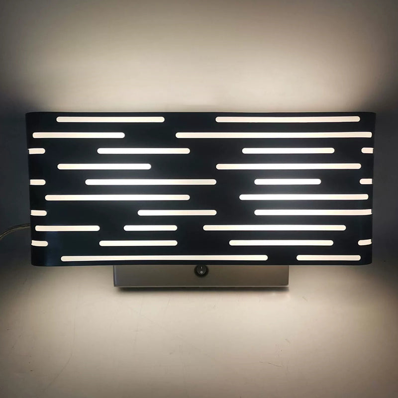 Iron Acrylic Rectangular Hollow Wall Lamp