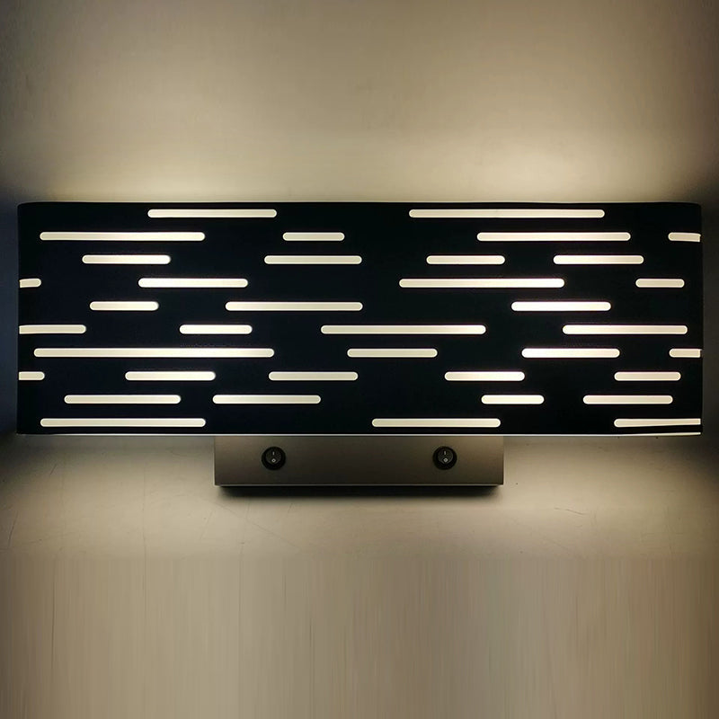 Iron Acrylic Rectangular Hollow Wall Lamp