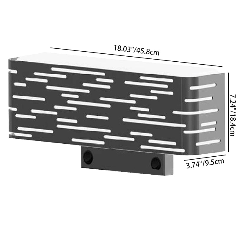 Iron Acrylic Rectangular Hollow Wall Lamp