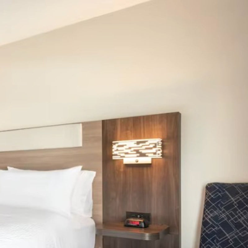 Iron Acrylic Rectangular Hollow Wall Lamp