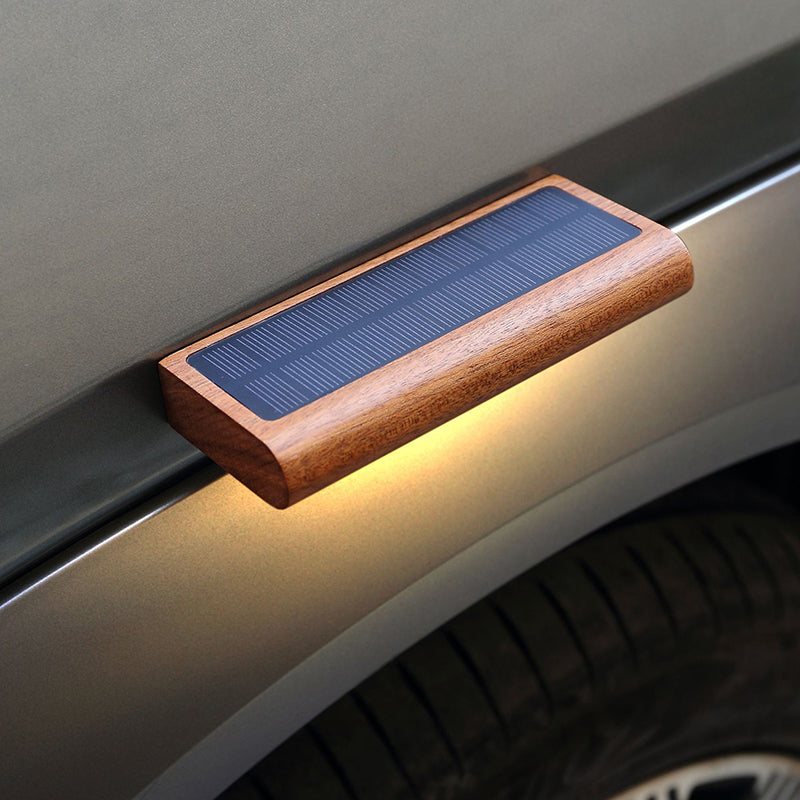 Rechargeable Wood Plastic Rectangular Wall Lamp