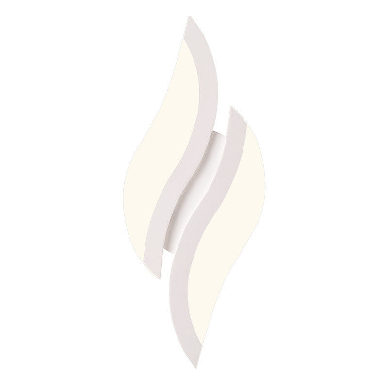 Iron Acrylic Leaf-Shaped Bedroom Wall Lamp