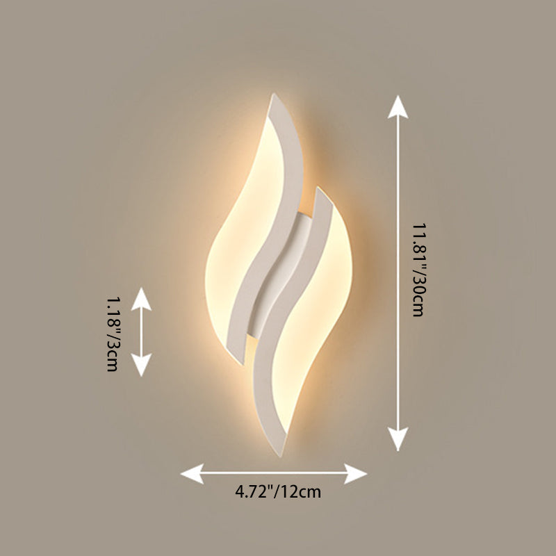 Iron Acrylic Leaf-Shaped Bedroom Wall Lamp
