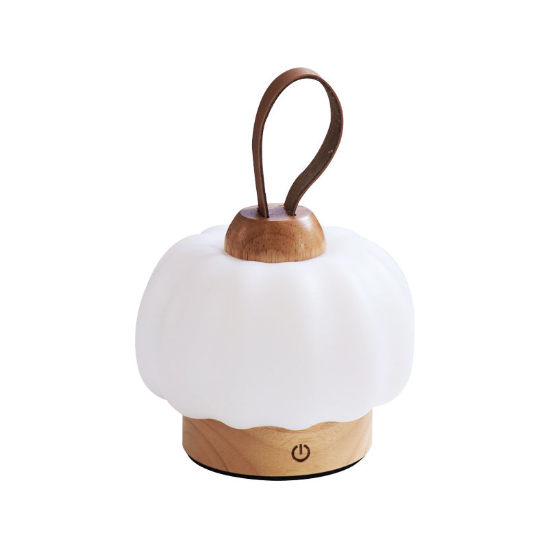 Rechargeable Wood PE Faux Wall Lamp