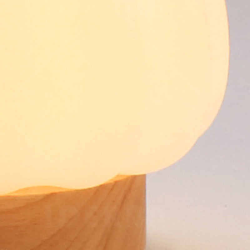 Rechargeable Wood PE Faux Wall Lamp
