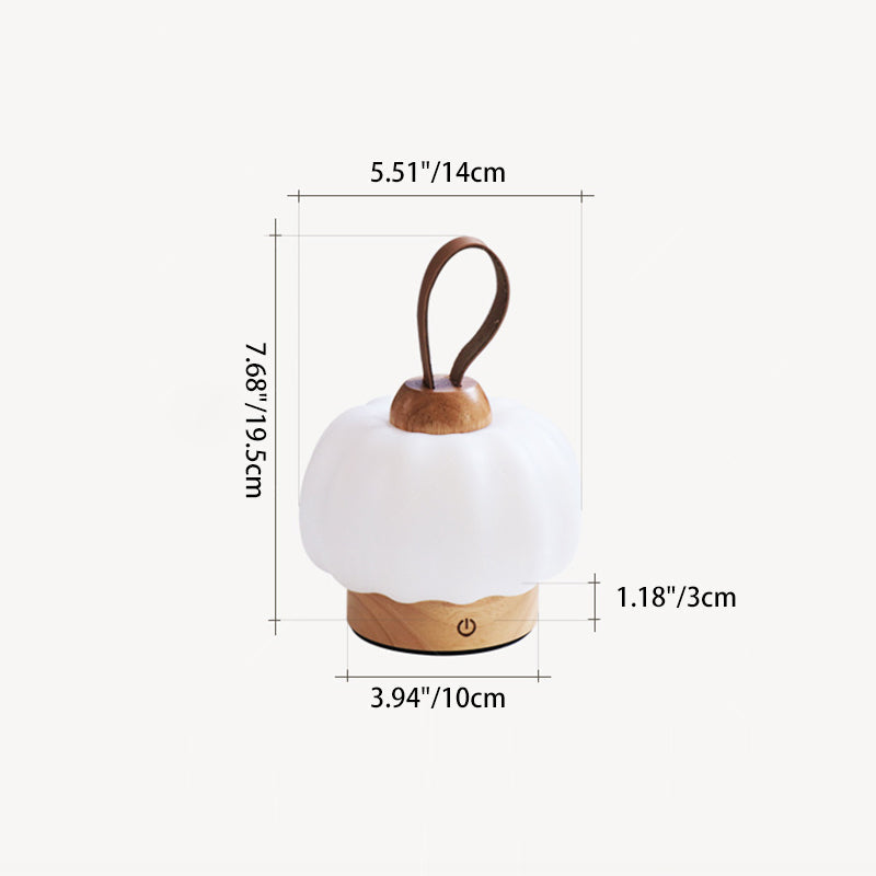 Rechargeable Wood PE Faux Wall Lamp