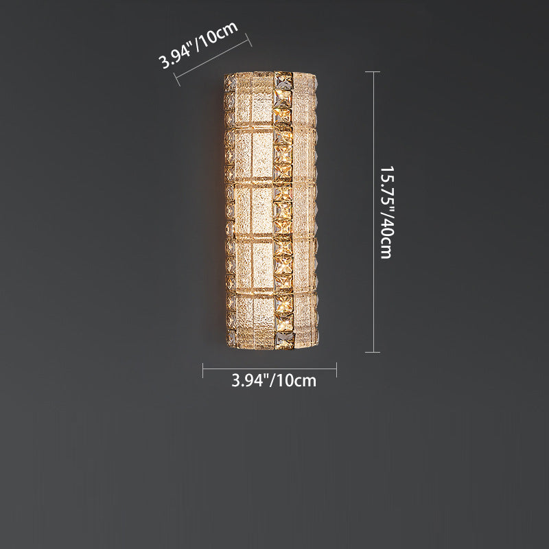 Crystal Metal Long Strip Wall Lamp