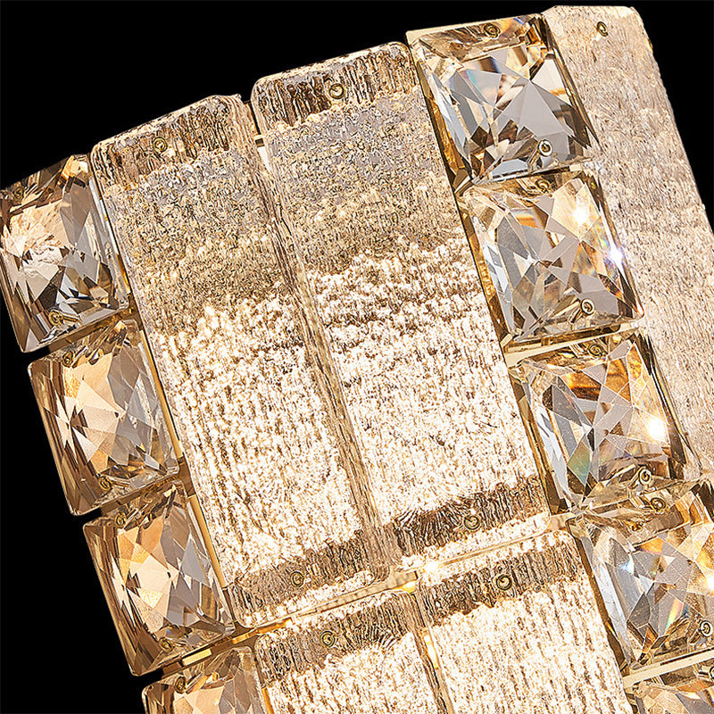 Crystal Metal Long Strip Wall Lamp