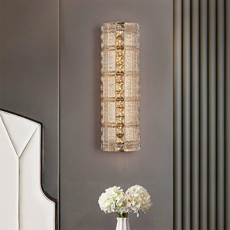 Crystal Metal Long Strip Wall Lamp