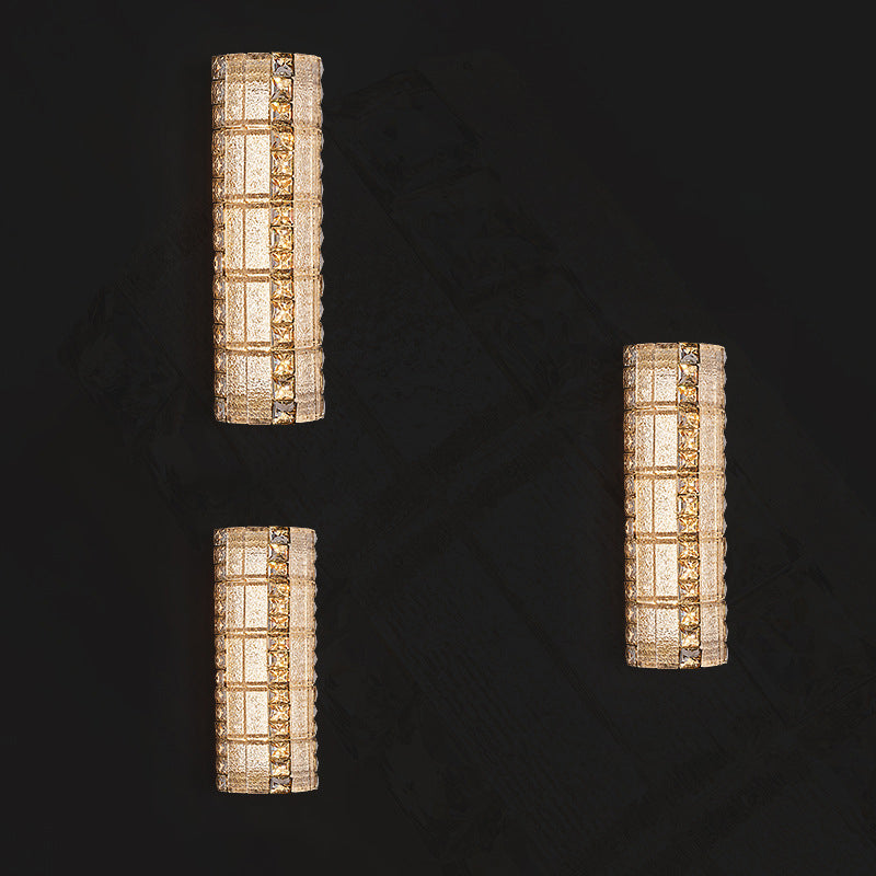 Crystal Metal Long Strip Wall Lamp