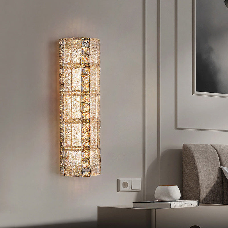 Crystal Metal Long Strip Wall Lamp