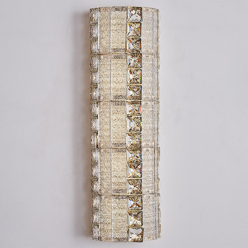 Crystal Metal Long Strip Wall Lamp