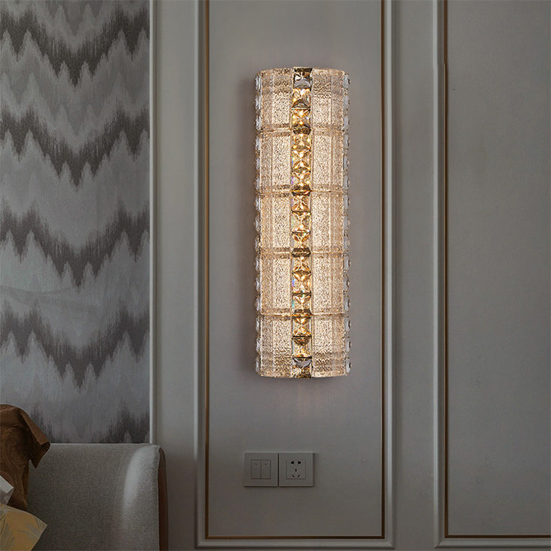 Crystal Metal Long Strip Wall Lamp