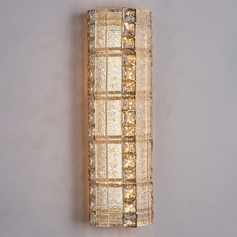 Crystal Metal Long Strip Wall Lamp