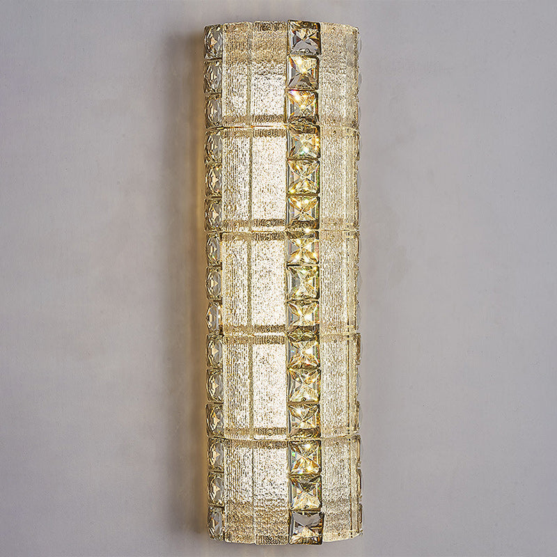 Crystal Metal Long Strip Wall Lamp