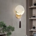 Brass Glass Deer Landscape Wall Lamp