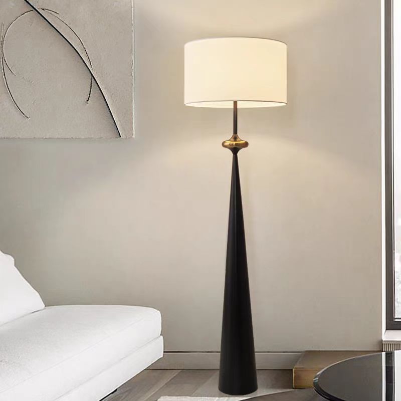 Contemporary Nordic Fabric Iron Column Floor Lamp