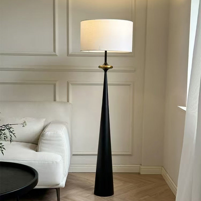 Contemporary Nordic Fabric Iron Column Floor Lamp